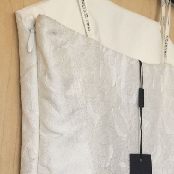 HALSTON HERITAGE Strapless Jacquard Dress - Picture 7 of 9